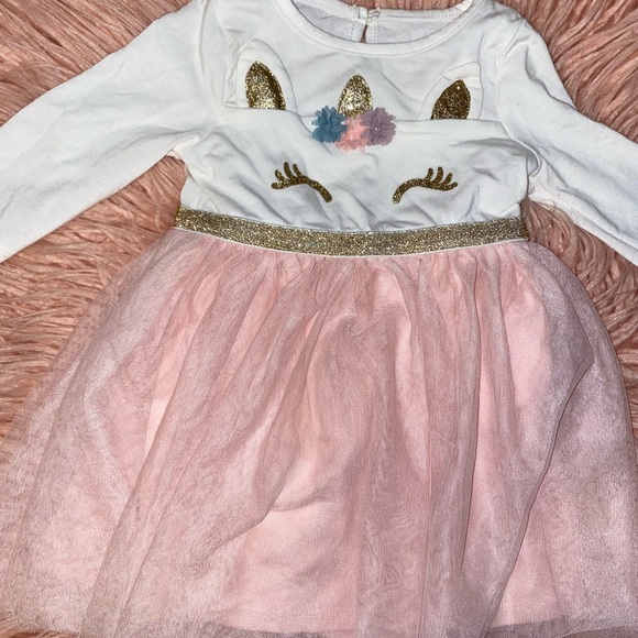 Cat & Jack Other - unicorn babygirl dress - used once for pics  - 18m